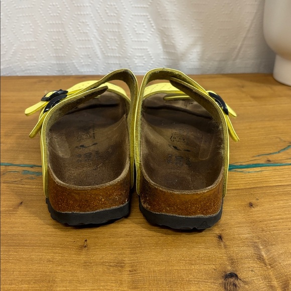 Birkenstock Birkis Yellow Two Strap Sandals Size 37 - Picture 6 of 10